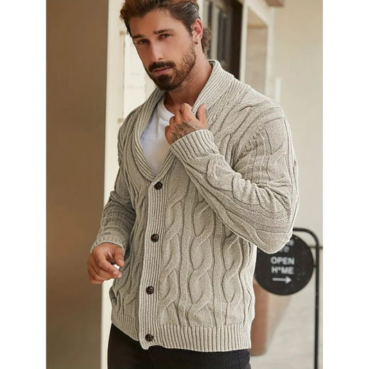 Cardigan Tricoté Confortable Homme