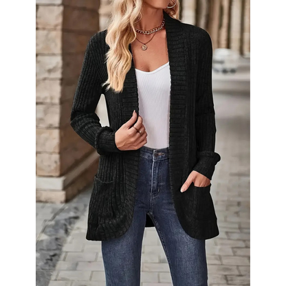 Cardigan Uni avec Poches