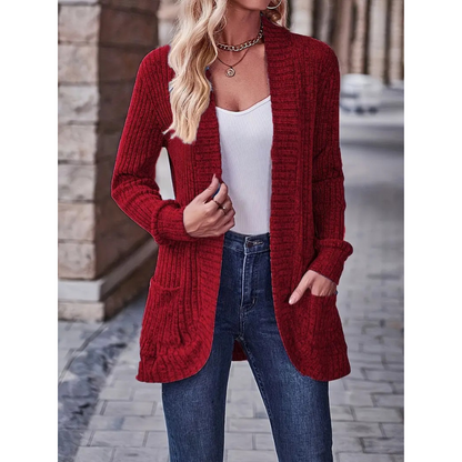 Cardigan Uni avec Poches